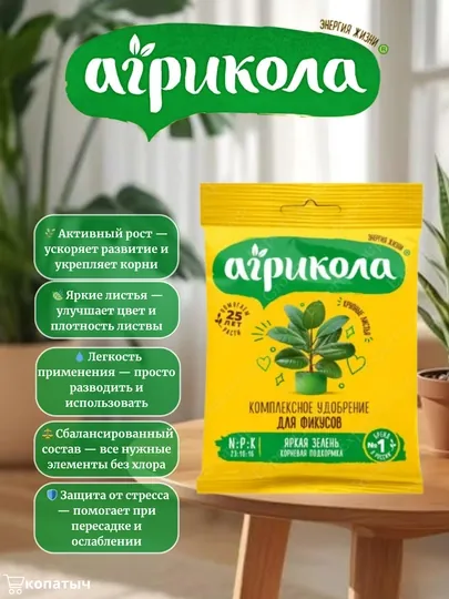 Комплексное удобрение для фикусов Агрикола