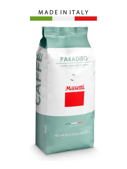 Кофе в зернах Musetti Paradiso, 85% арабика - 15% робуста, 1 кг