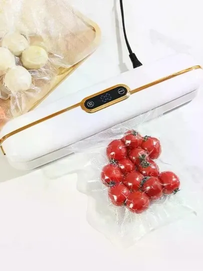 Вакуумный упаковщик для продуктов, 10 пакетов в подарок — 7171777-VAKUMAPARAT22-БЕЛЫЙ