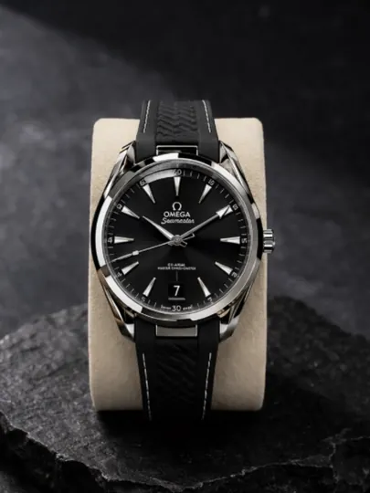 Мужские наручные часы OMEGA в классическом стиле, в подарочной упаковке, кварцевый механизм