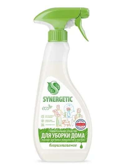 Универсальное чистящее средство для любых поверхностей и текстиля SYNERGETIC, 0,5 л