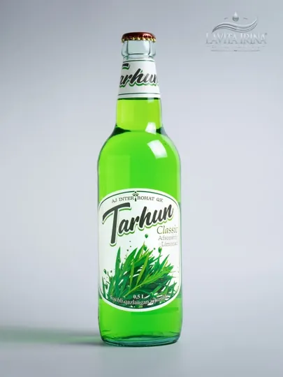 Напиток Тархун, 0.5 л, лимонад, натуральный вкус по ГОСТ О`zDSt 540-2010