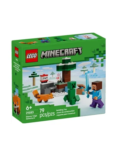 Конструктор LEGO Minecraft Приключения Стива в тайге 21583, 79 деталей