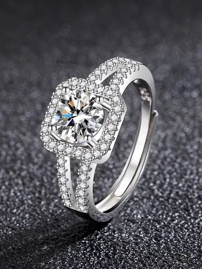 Серебряные кольца 925 пробы с бриллиантами Swarovski