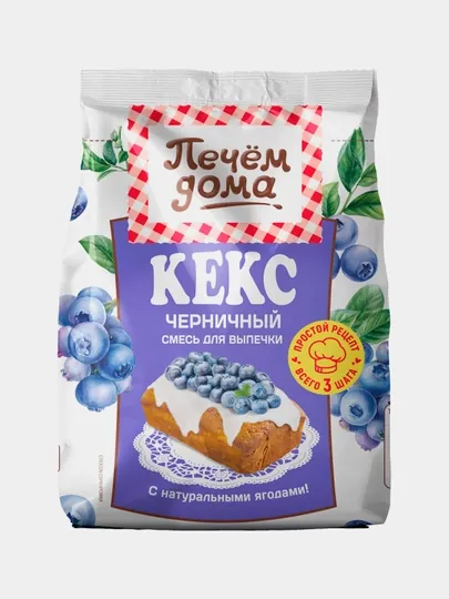 Смесь для выпечки, Печём дома, кекс черничный, 300 г