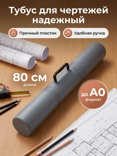 Тубус с ручкой A1, черный