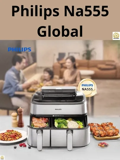 Двухкамерный аэрогриль Philips Airfryer NA555/09 Global