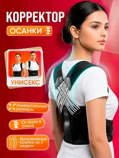 Корсет-корректор осанки, ортопедический корректор спины, для облегчения болей в спине, унисекс