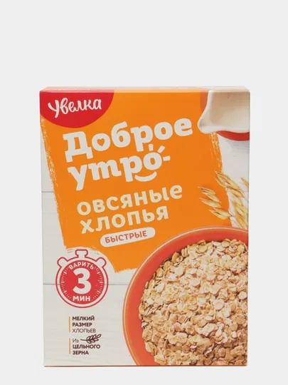 Хлопья овсяные Увелка Быстрые, 400 г — UNIKS-УВЕ0082