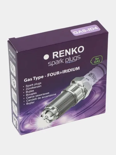 Renko Свеча зажигания Иридиум 4-контактная ГАЗ, Gentra/Cobolt/Nexia3/Spark