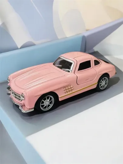 Коллекционная модель автомобиля Mercedes-Benz 300SL Gullwing , в розовом цвете
