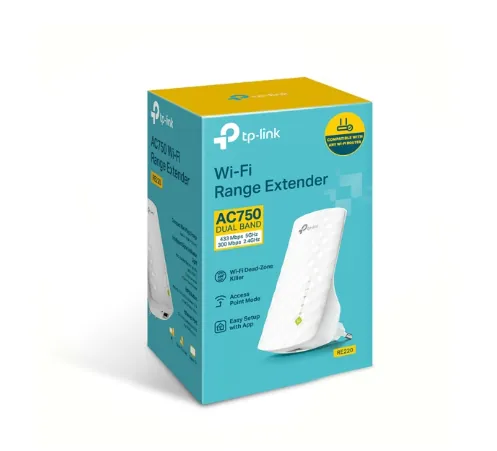 Wi-Fi роутер TP-Link RE220, белый