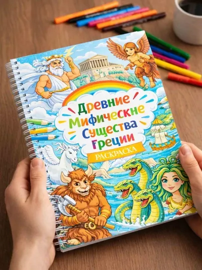 Раскраска для детей «Древние мифические существа Греции» – раскраска с героями мифологии