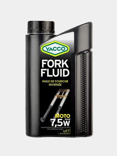 YACCO FORK FLUID 5W/7.5W/10W/20W масло вилочное 1 л, стабильность и защита — FORSOIL-YFSET20-7.5w