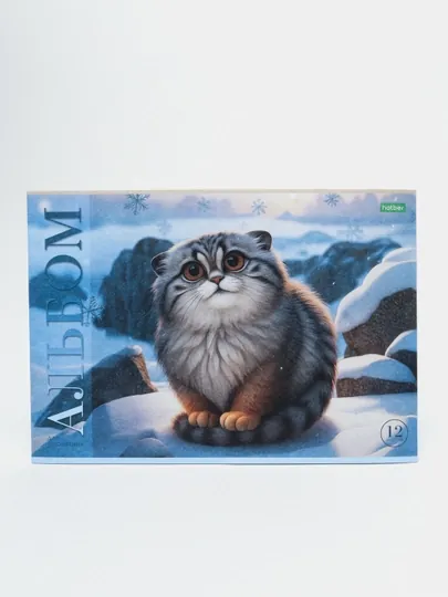 Альбом для рисования ECO, 12 листов, А4ф, на скобе, 12А4C