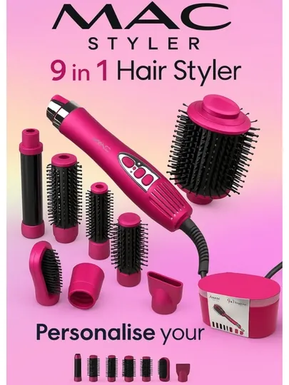 Фен для волос MAC styler MC-6755 9 в 1, воздушная укладка и автоматическая плойка
