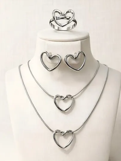 Набор украшений VAN CLEEF – серьги, кольцо, цепочка и браслет