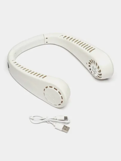 Портативный мини вентилятор на шею, 5 скоростей — MFSHOP-V78-БЕЛЫЙ
