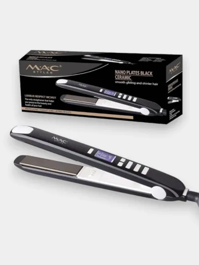 Выпрямитель волос MAC MC-2021, утюг для выпрямления и завивки волос, с дисплеем