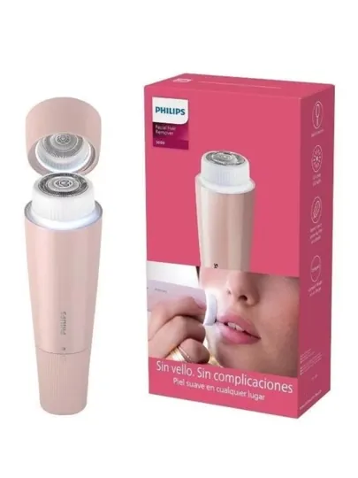 Женский триммер для лица Philips454  безболезненное удаление пушка с подсветкой и зеркалом