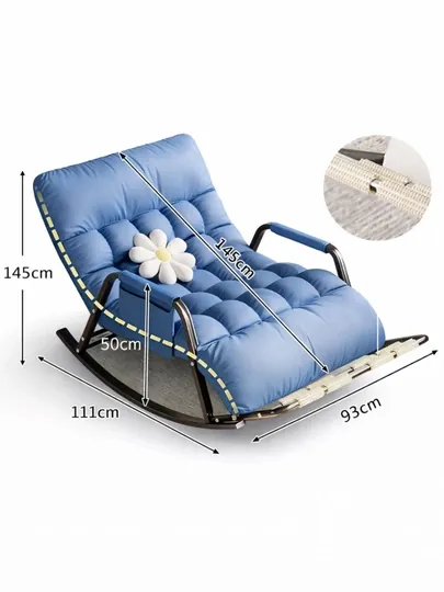 Кресло качалка кресло для отдыха rocking chair мягкое кресло — MARTTOP-KACHAL89-ГОЛУБ