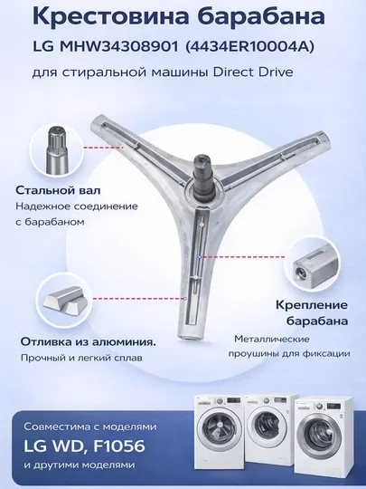 Крестовина барабана LG MHW34308901 (4434ER1004A) для стиральной машины Direct Drive