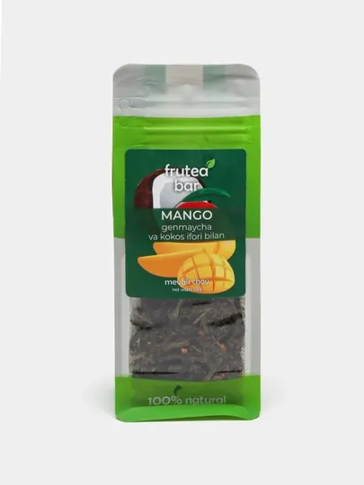 Fruteabar "Манго с генмайчой и ароматом кокоса" Чай зеленый листовой с добавками, 50 гр