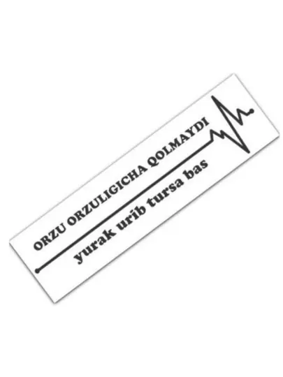 Знак, стикер и наклейка на автомобиль, 50 см * 10 см