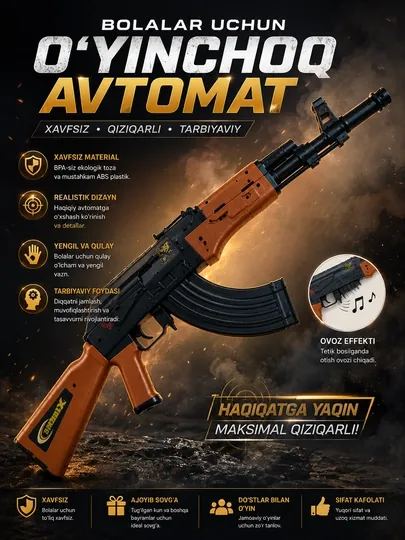 Игрушечный пистолет-пулемет для мальчиков