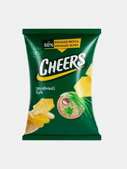 Чипсы Cheers зелёный лук 210 гр