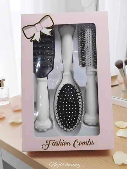 Роскошный Набор Расчесок "Fashion Combs" – Бережный Уход за Волосами! — LFATT-NRFASHCOMBS-БЕЛЫЙ