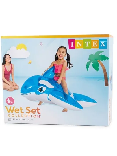 Надувной плавательный матрас Intex, игрушка для бассейна для детей — GIFTYOU-INTEXMATRAS-ГОЛУБ