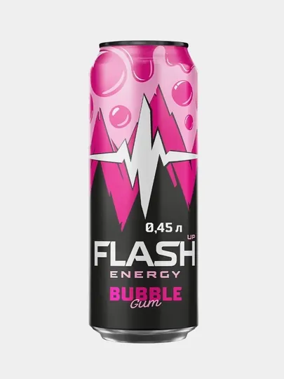 Энергетический напиток Flesh Up Energy, Бабл-Гам, 450 мл, 24 шт — FLASH-jsm6