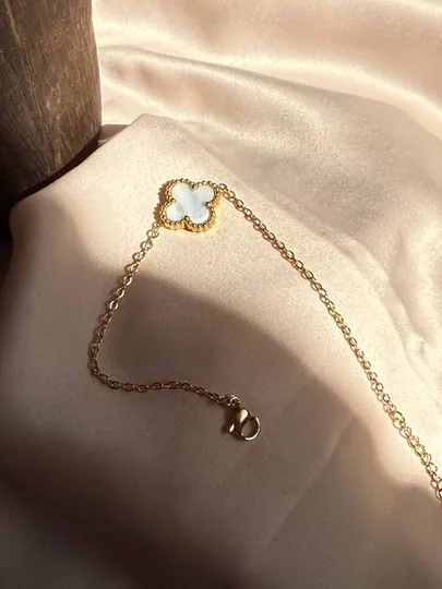 Браслет для женщин и девушек в стиле Van Cleef, Клевер бижутерия, материал не темнеет