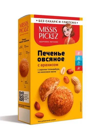 Missis pickez печенье овсяное с арахисом