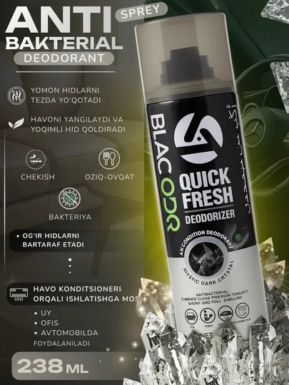 Освежитель воздуха для автомобиля Black Odor Quick Fresh