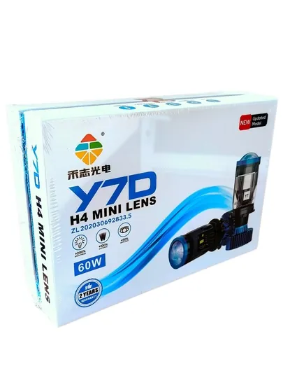 Светодиодная лампа Y7D H4 Mini Lens 60W для автомобиля
