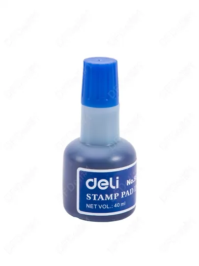 Краска штемпельная 40мл (сн) 9874 Deli, 9874bl — DFDELI-9874BL
