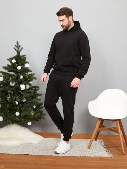 Спортивный костюм мужской DUDUKA TRENDS, теплый, с начесом, двойка худи с капюшоном и брюки