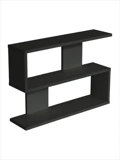 Настенная полка для офиса и дома, 100% собранная, из ЛДСП, 60x49x15 см — MEBEL5-SPOLKA-ЧЕРН