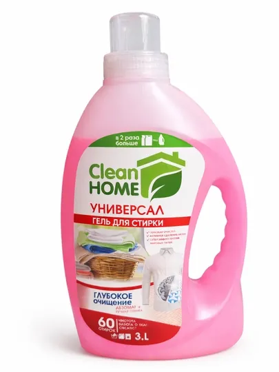 CleanHome универсальный гель для стирки, 3 литра