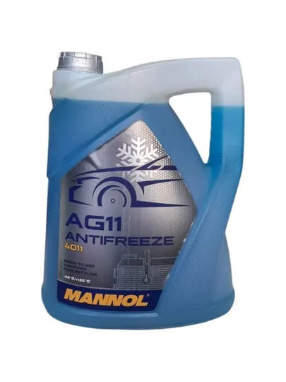 Антифриз MANNOL AG11 5L — готовая охлаждающая жидкость -40°C для системы охлаждения