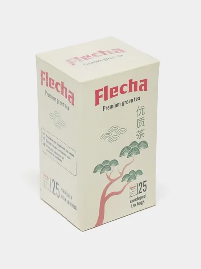 Китайский зеленый чай Flecha Premium пакетированный, 25 * 2 гр — FLECHA-FLEPAK