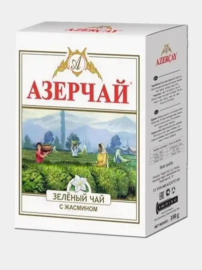 Зеленый чай Азерчай, с жасмином, 100 г