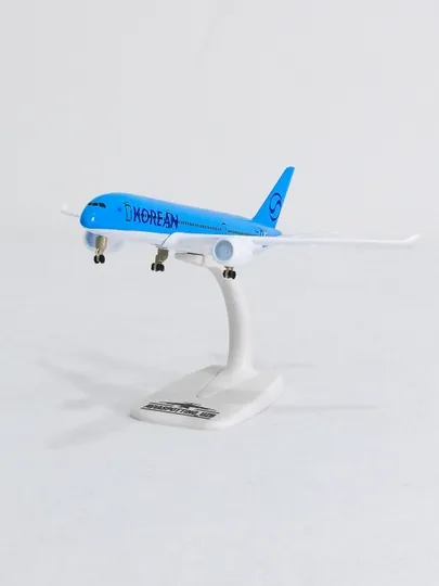 Модель самолёта Airbus A350, Korean Air в новой ливрее, 20 см, Металл+пластик, Шасси — SPOTUZB-AIRBUSA350KOREANAIRHL851520SM