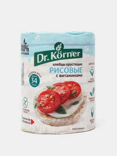 Хлебцы Dr.Korner Рисовые с витаминами, 100 г — FOODST-P00B82C