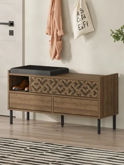 Тумба для обуви с мягким сиденьем Decortie Heaton