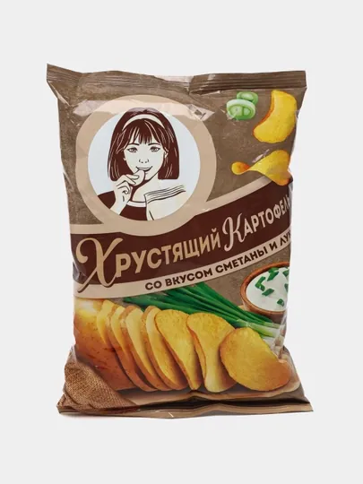 Чипсы Хрустящий картофель в ломтиках, Сметана и лук, 70 г