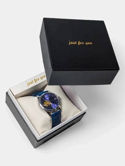 Мужские часы TISSOT 1853 Automatic, дизайн, в подарочной коробке — ALLBUY7-SOAT-СИНИЙ