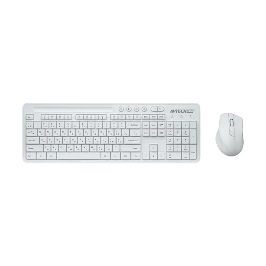 Клавиатура и мышь Avtech Pro CW604 White